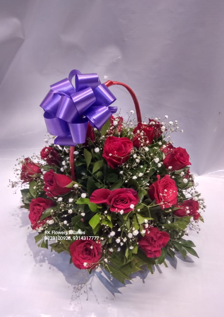 Red Roses Basket